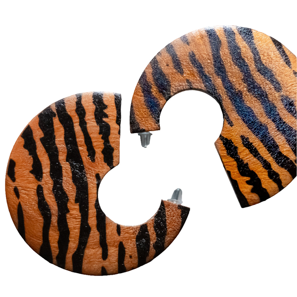 AE 21.1 Circular Striped Wooden Earrings