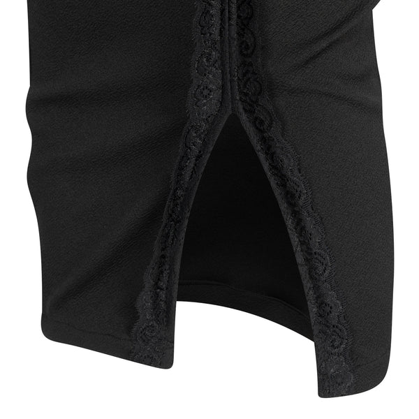 D14.1 Bodycon dress with lace - Black