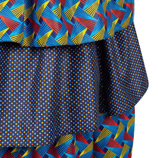 S3.1 Tired Skirt - Shweshwe print