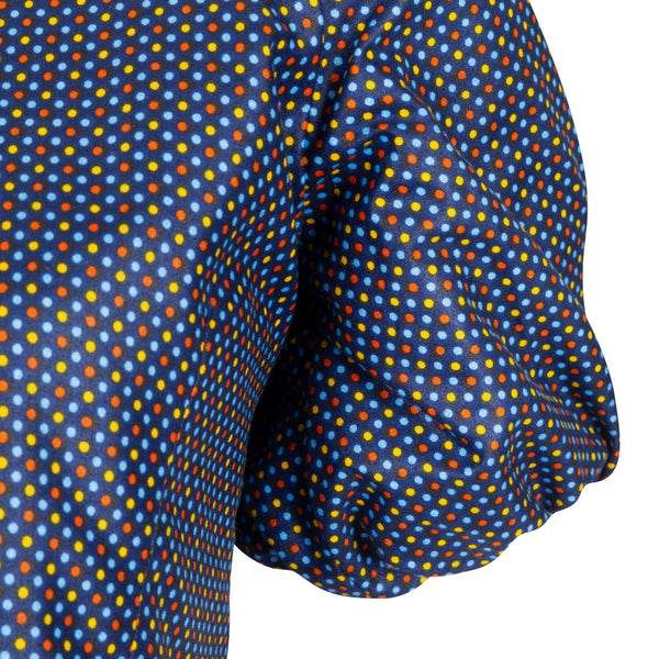 T5.1 Reversible Cropped Wrap Top - Shweshwe print