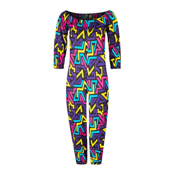 JS1.3 Elastic neck Jump Suit - African print multicolored