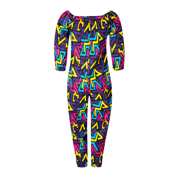 JS1.3 Elastic neck Jump Suit - African print multicolored