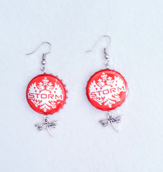 AE 6.1 Bottle Top Hanging Earrings with fly