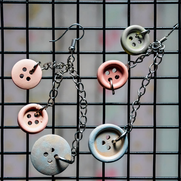 AE 4.1 Multicolored Button Hanging Earrings