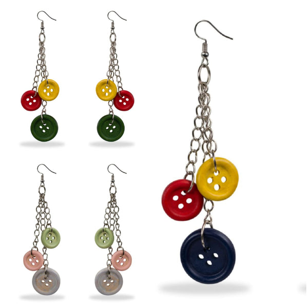 AE 4.1 Multicolored Button Hanging Earrings